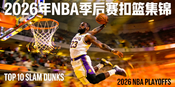 2026年NBA季后赛扣篮集锦视频封面 - 球员飞跃扣篮